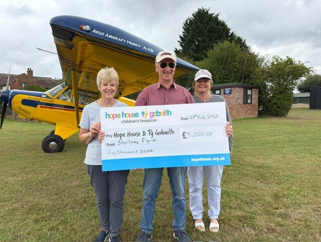 Cheque presentation to Hope House Sherlowe 2025